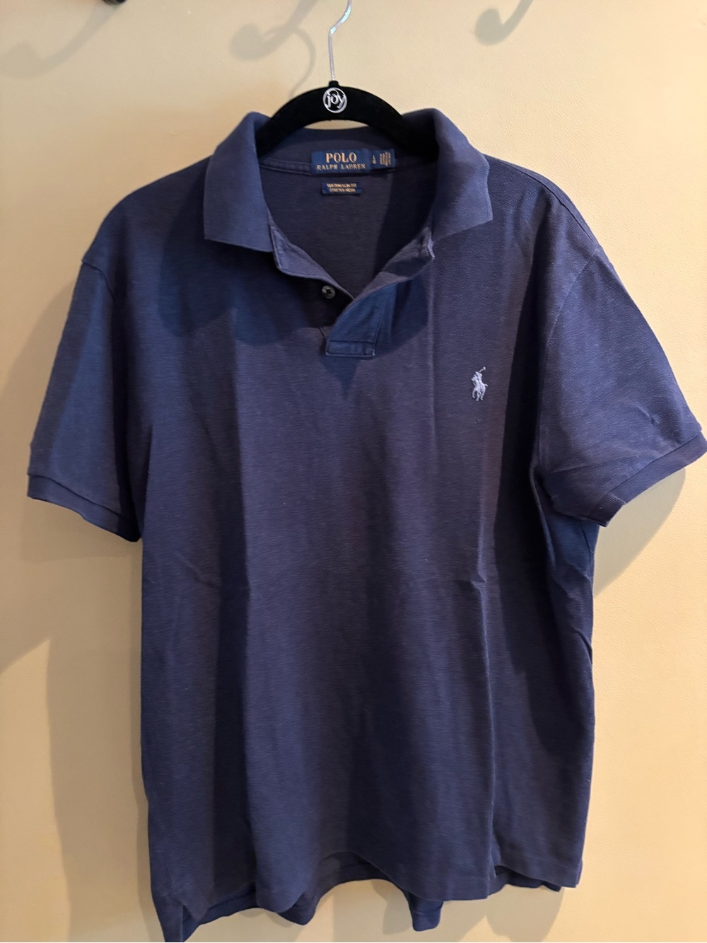 Men’s Polo, Ralph Lauren, navy, cotton w stretch , L